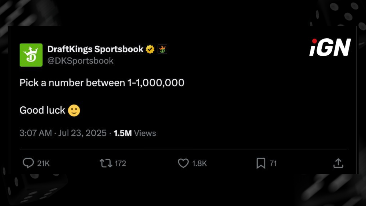 DraftKings' Viral X Game: Guess a Number from 1 to 1,000,000