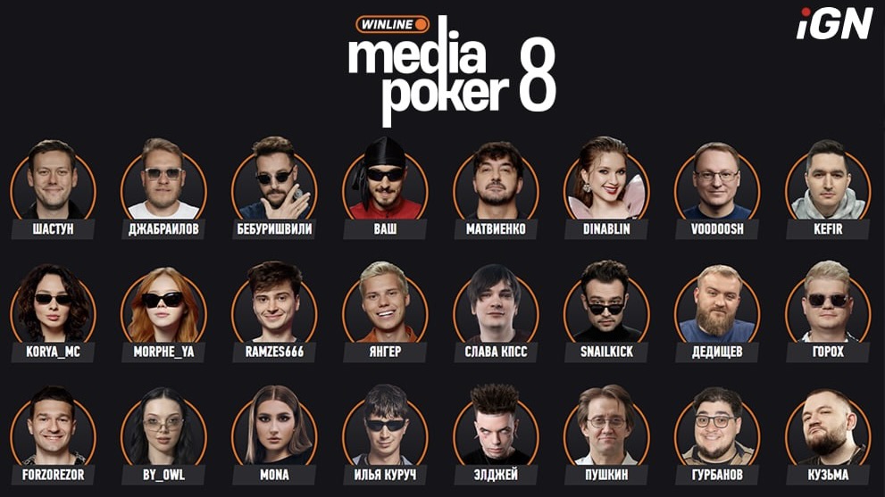 Full List of Participants for Winline Media Poker 8 Revealed
