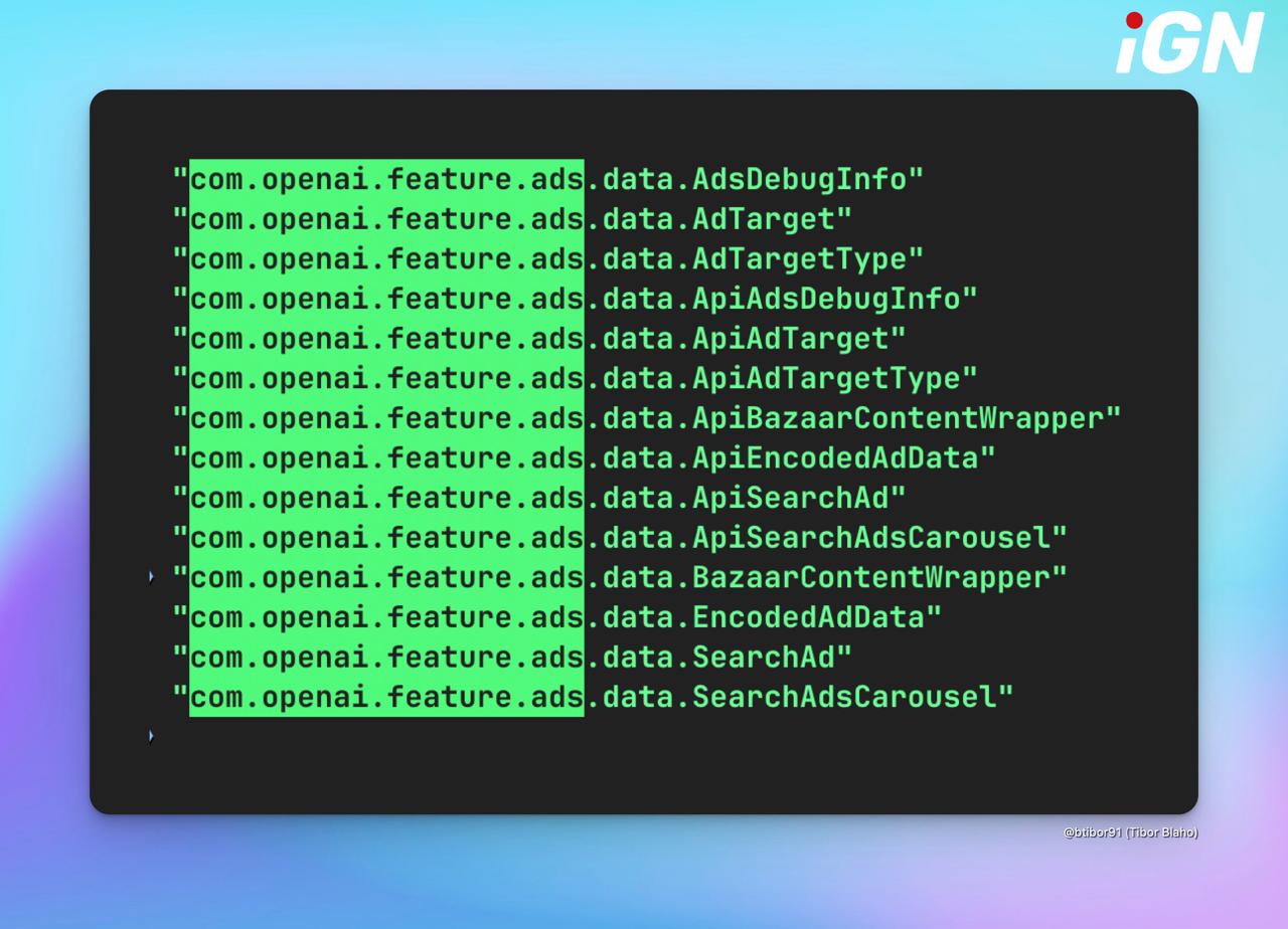 ChatGPT Android Beta Version with Advertising Elements