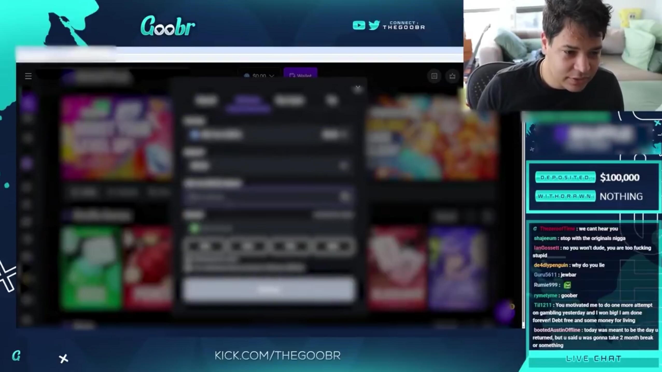 Streamer TheGoobr Lost $50K in Blackjack During Kick Stream